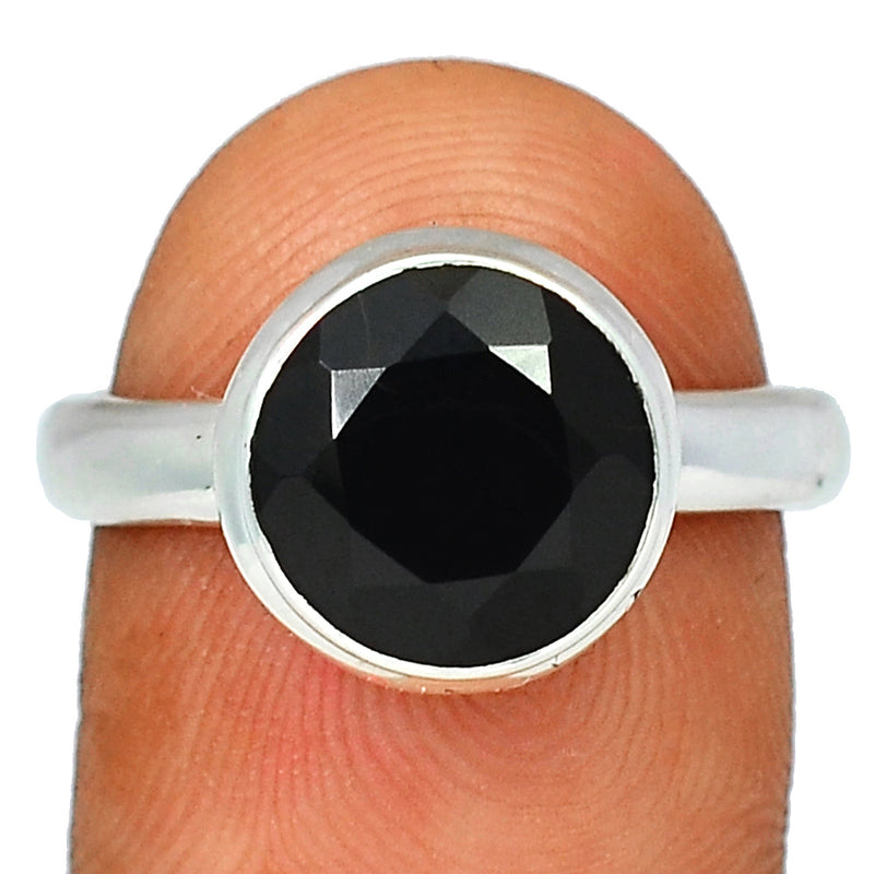Black Onyx Faceted Ring - BOFR1152