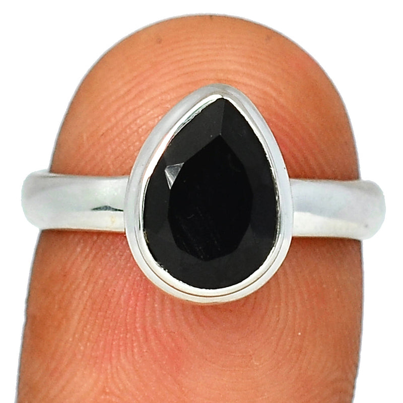 Black Onyx Faceted Ring - BOFR1154