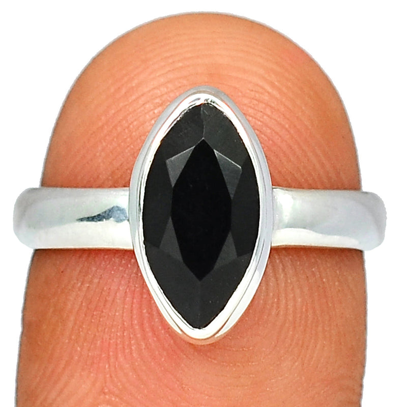 Black Onyx Faceted Ring - BOFR1157