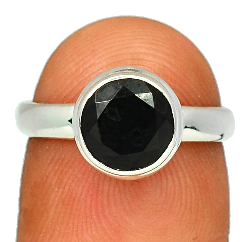 Black Onyx Faceted Ring - BOFR1168