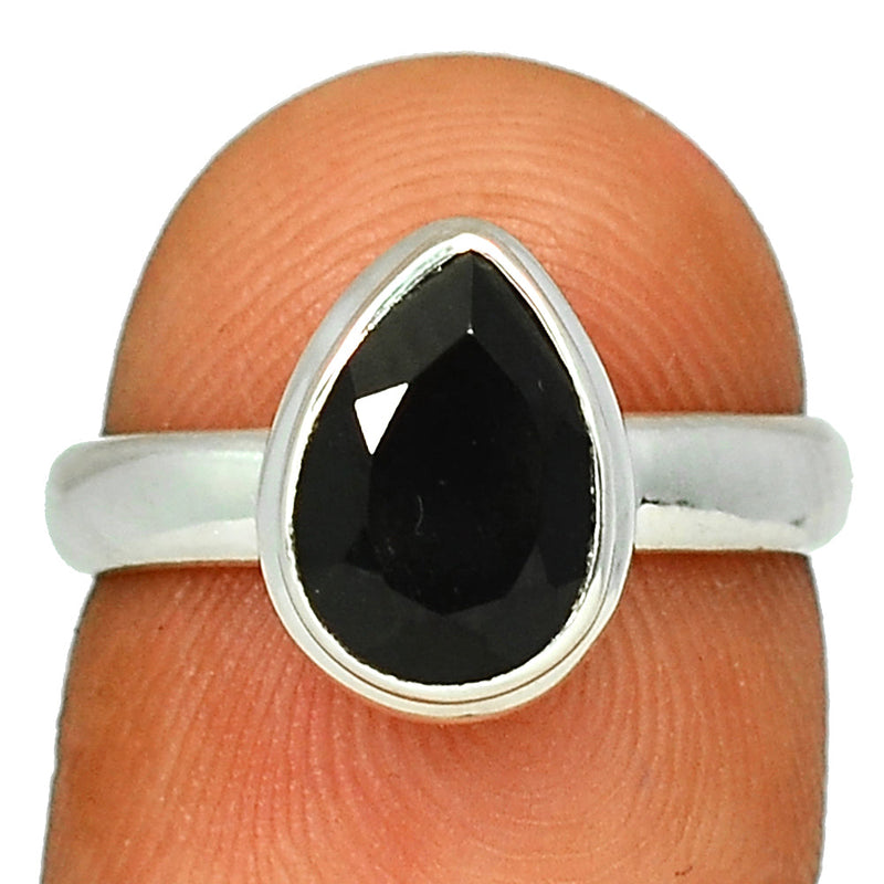 Black Onyx Faceted Ring - BOFR1170