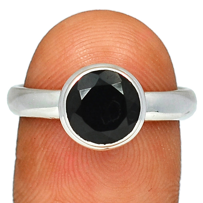 Black Onyx Faceted Ring - BOFR1178