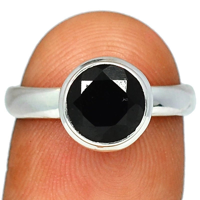 Black Onyx Faceted Ring - BOFR1180