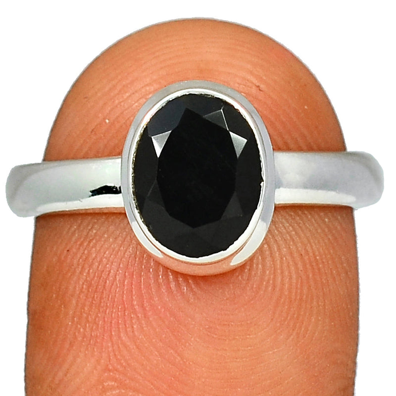 Black Onyx Faceted Ring - BOFR1190