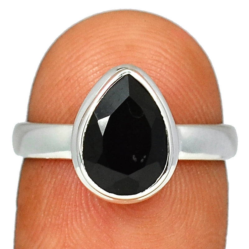 Black Onyx Faceted Ring - BOFR1207