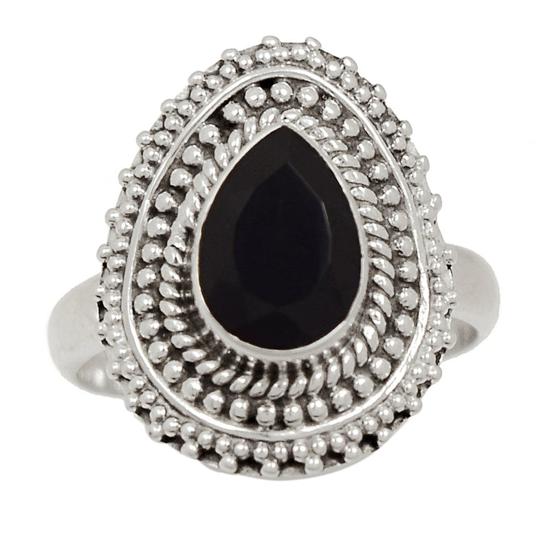 Fine Filigree - Black Onyx Faceted Ring - BOFR1224