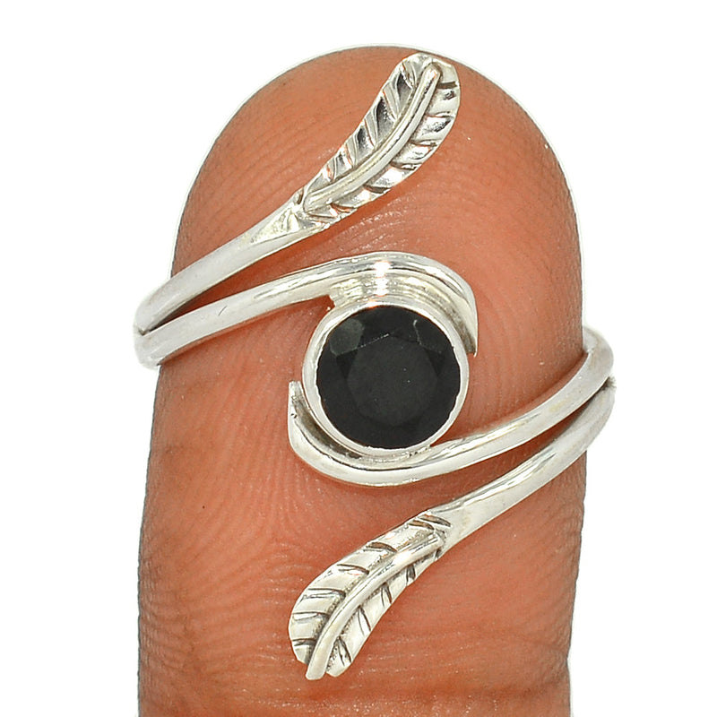 Leaves - Black Onyx Faceted Ring - BOFR1291