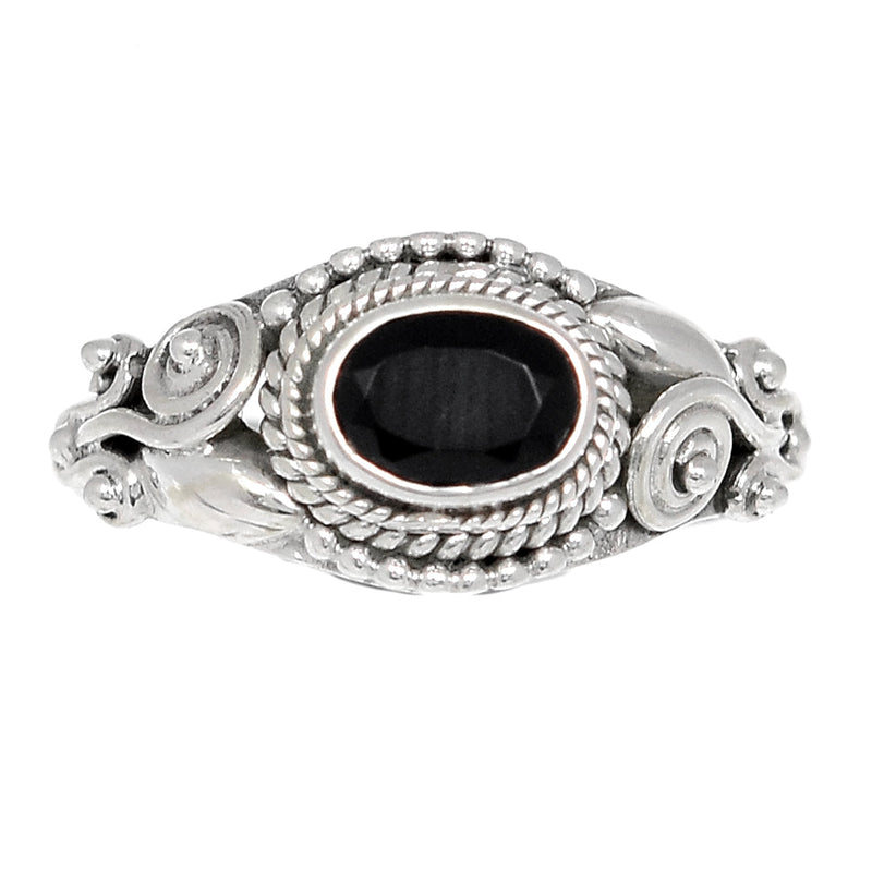 Fine Filigree - Black Onyx Faceted Ring - BOFR1297