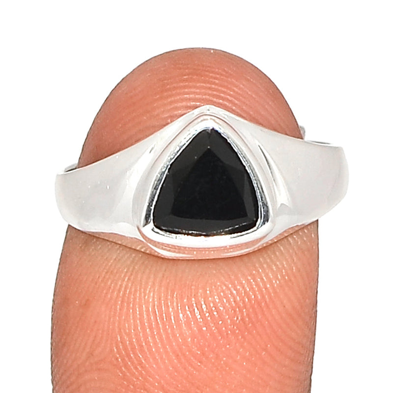 Solid - Black Onyx Faceted Ring - BOFR1314