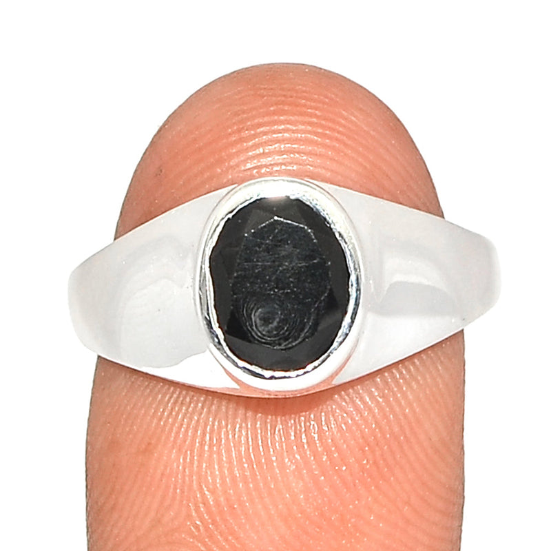 Solid - Black Onyx Faceted Ring - BOFR1326