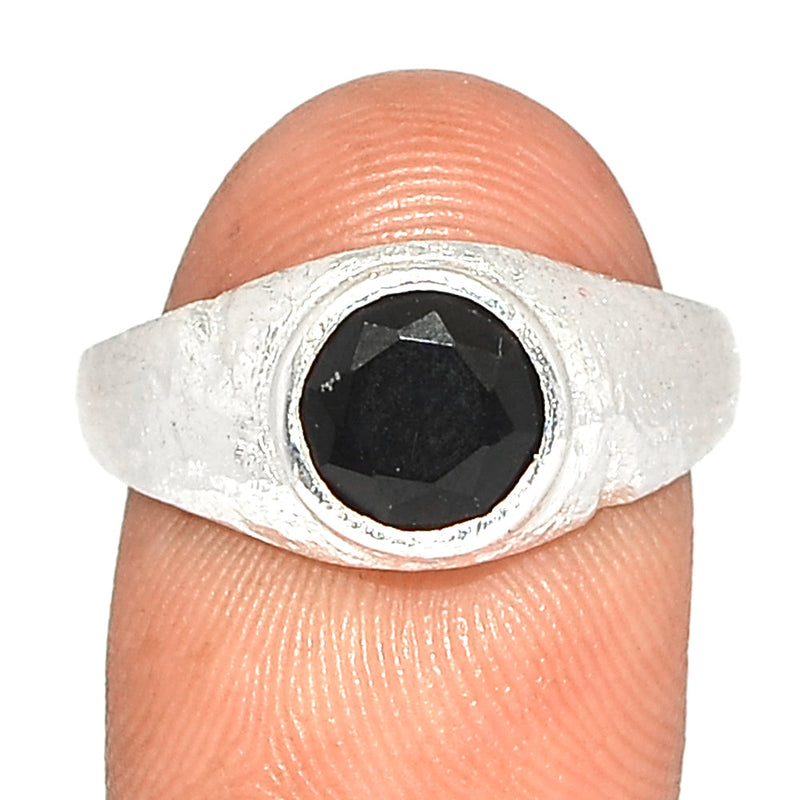 Solid - Black Onyx Faceted Ring - BOFR1329