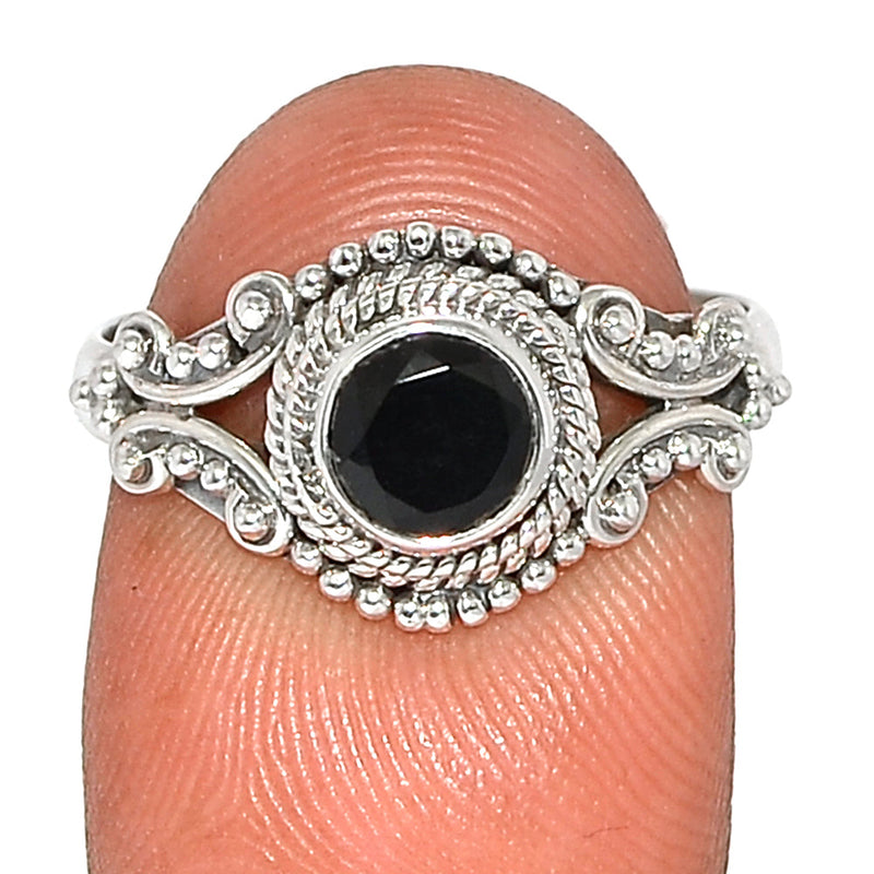 Small Filigree - Black Onyx Faceted Ring - BOFR1331