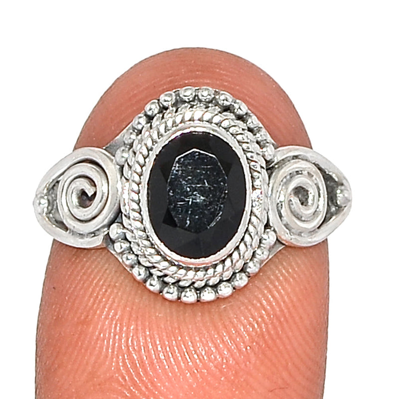 Small Filigree - Black Onyx Faceted Ring - BOFR1332