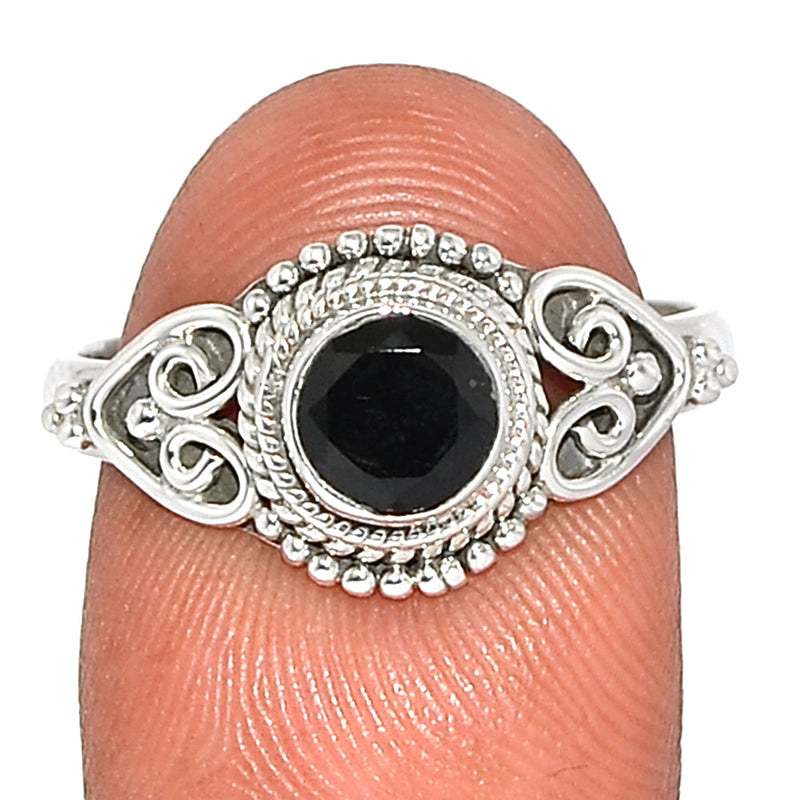 Small Filigree - Black Onyx Faceted Ring - BOFR1341
