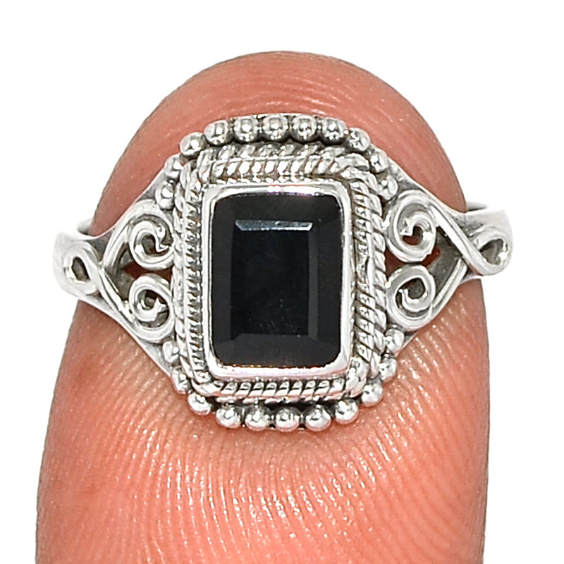 Small Filigree - Black Onyx Faceted Ring - BOFR1342