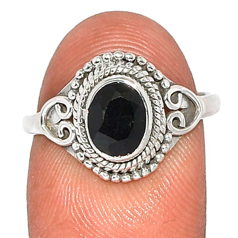 Small Filigree - Black Onyx Faceted Ring - BOFR1343