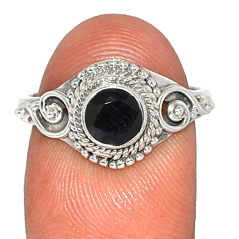 Small Filigree - Black Onyx Faceted Ring - BOFR1345