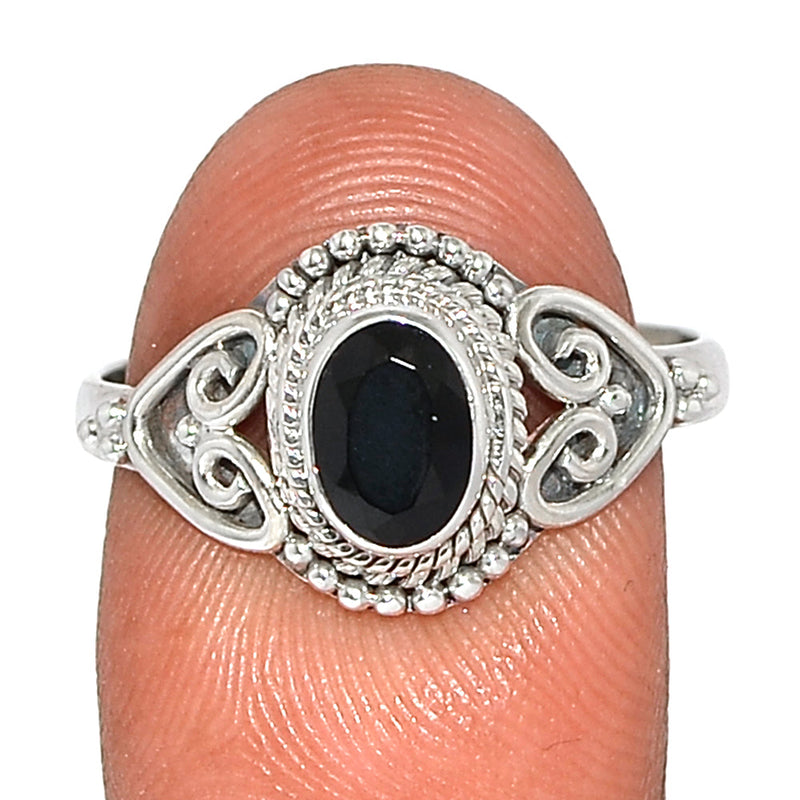 Small Filigree - Black Onyx Faceted Ring - BOFR1347