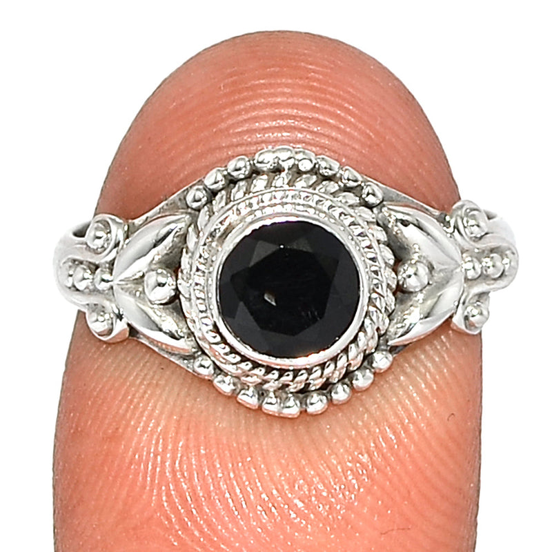 Small Filigree - Black Onyx Faceted Ring - BOFR1349