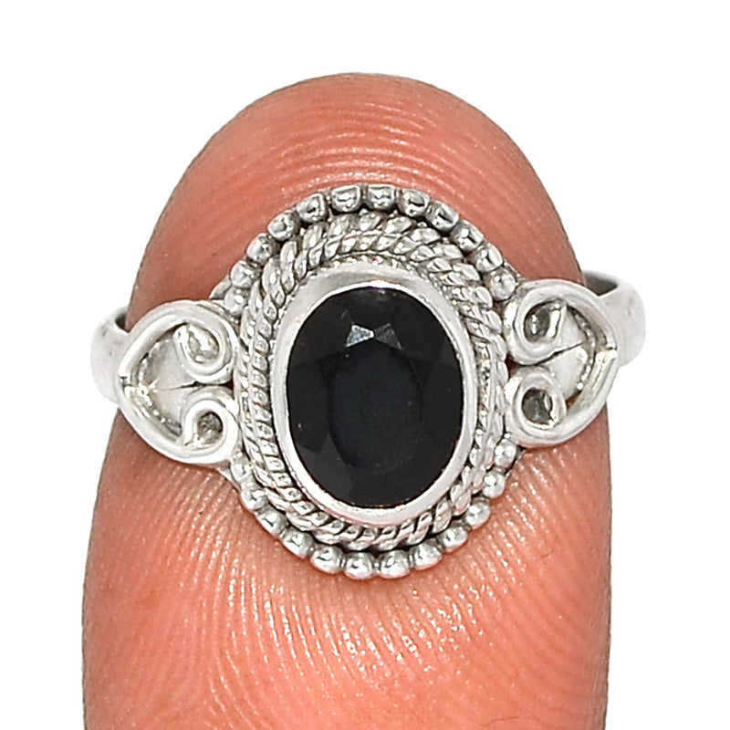 Small Filigree - Black Onyx Faceted Ring - BOFR1366
