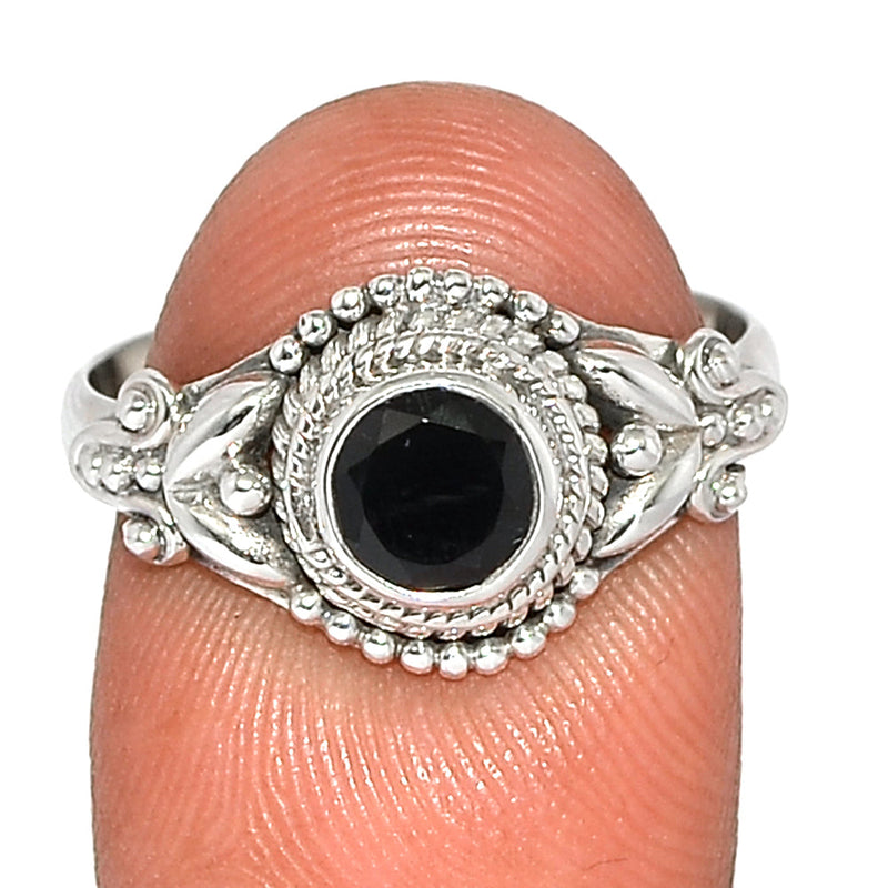 Small Filigree - Black Onyx Faceted Ring - BOFR1367
