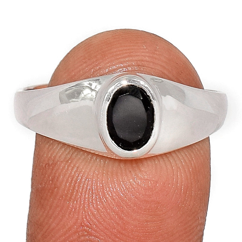 Black Onyx Faceted Ring - BOFR1370