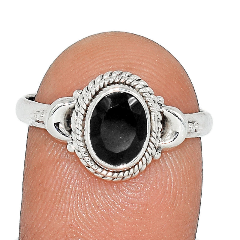 Small Filigree - Black Onyx Faceted Ring - BOFR1372