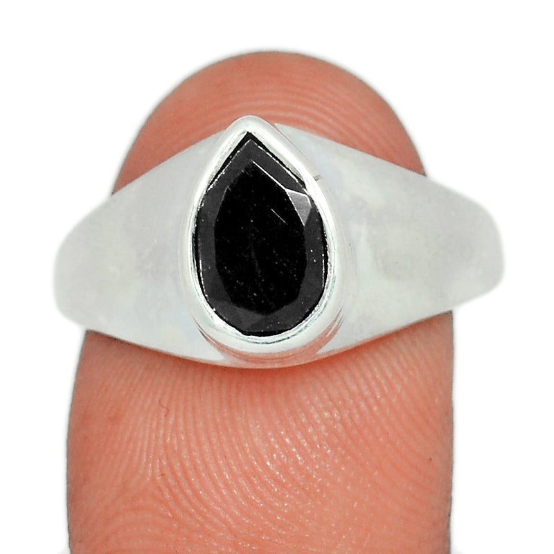 Solid - Black Onyx Faceted Ring - BOFR1375