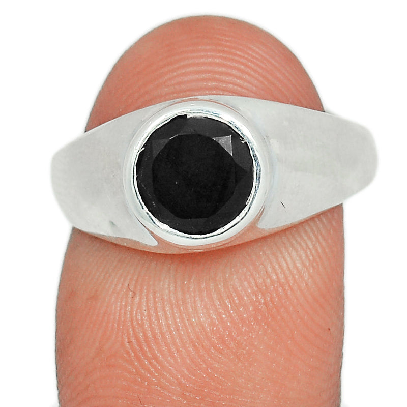 Solid - Black Onyx Faceted Ring - BOFR1379