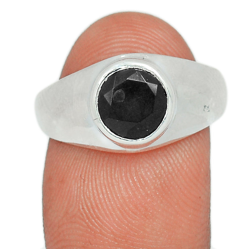 Solid - Black Onyx Faceted Ring - BOFR1381