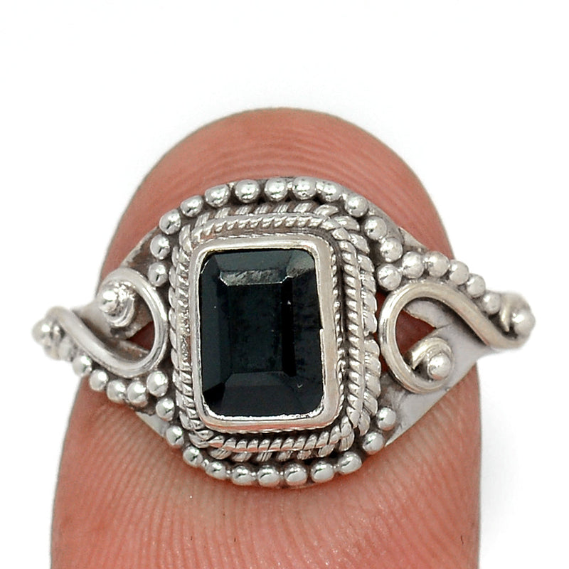 Small Fililigree - Black Onyx Faceted Ring - BOFR1386