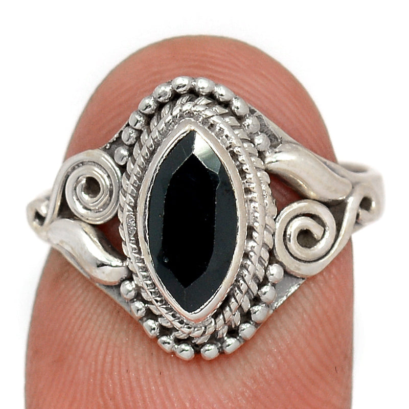 Small Fililigree - Black Onyx Faceted Ring - BOFR1387