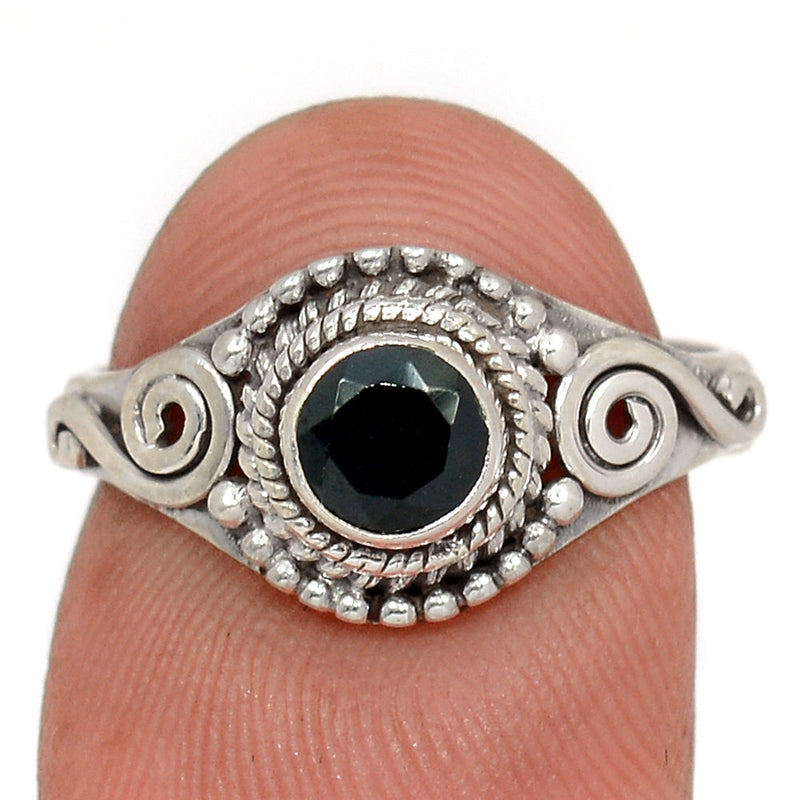 Small Fililigree - Black Onyx Faceted Ring - BOFR1388