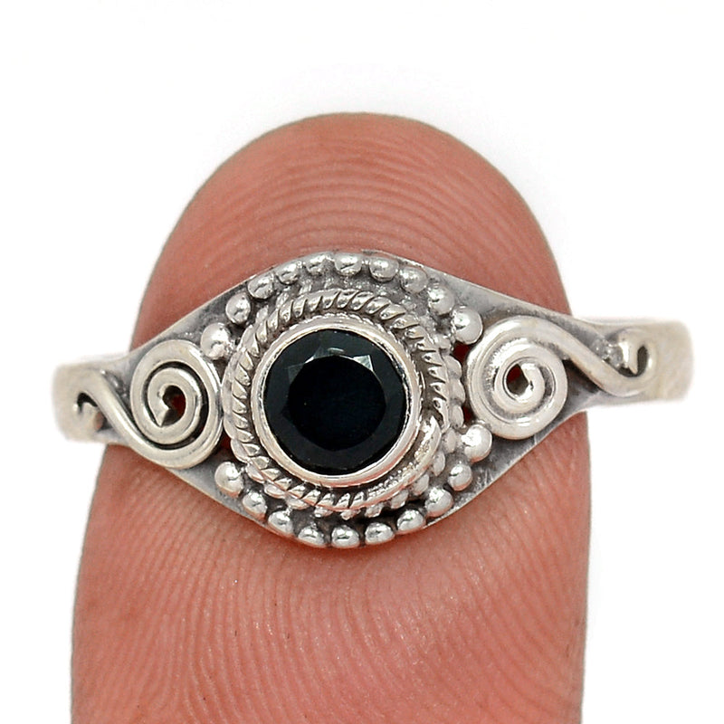 Small Fililigree - Black Onyx Faceted Ring - BOFR1390