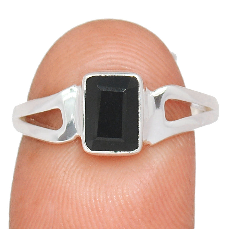 Small Plain - Black Onyx Faceted Ring - BOFR1391