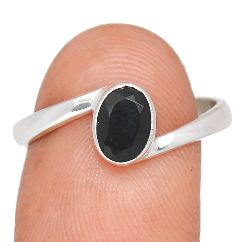 Small Plain - Black Onyx Faceted Ring - BOFR1392