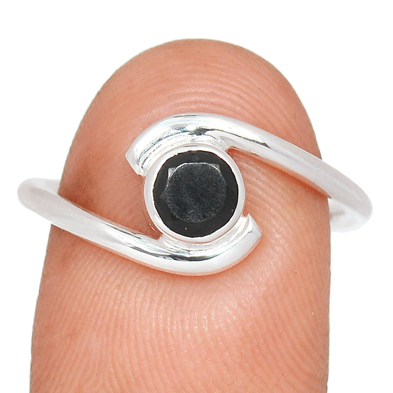 Small Plain - Black Onyx Faceted Ring - BOFR1394