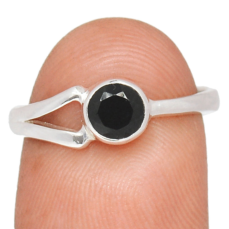 Small Plain - Black Onyx Faceted Ring - BOFR1397