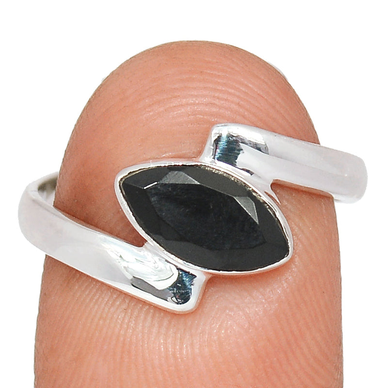 Small Plain - Black Onyx Faceted Ring - BOFR1398