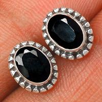 Faceted Black Onyx Studs - BOFS153
