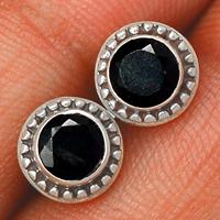 Faceted Black Onyx Studs - BOFS155