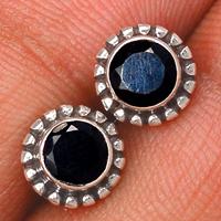Faceted Black Onyx Studs - BOFS161