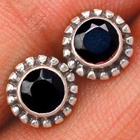 Faceted Black Onyx Studs - BOFS162