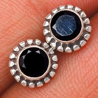 Faceted Black Onyx Studs - BOFS164