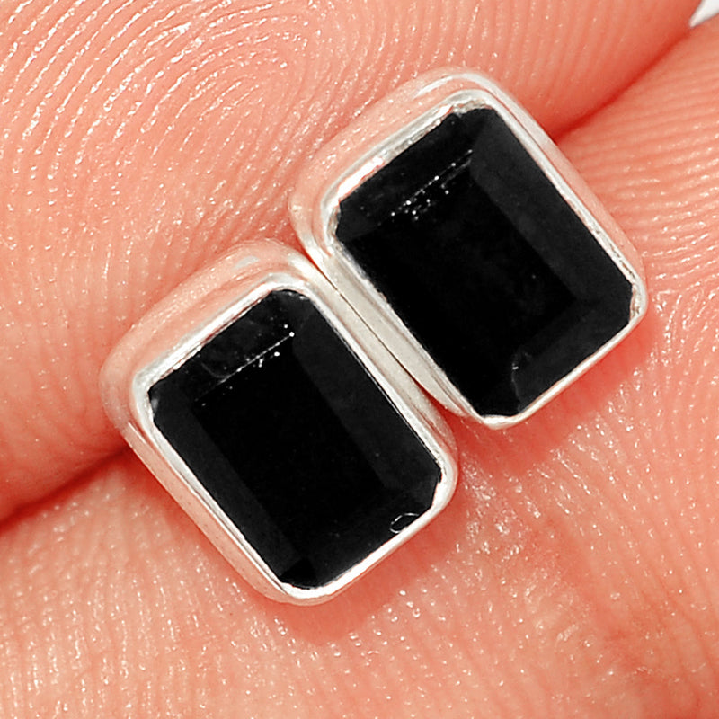 Black Onyx Faceted Studs - BOFS279