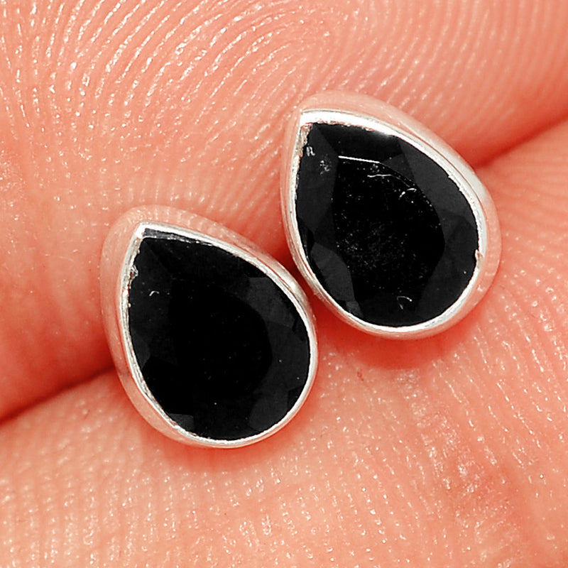 Black Onyx Faceted Studs - BOFS299