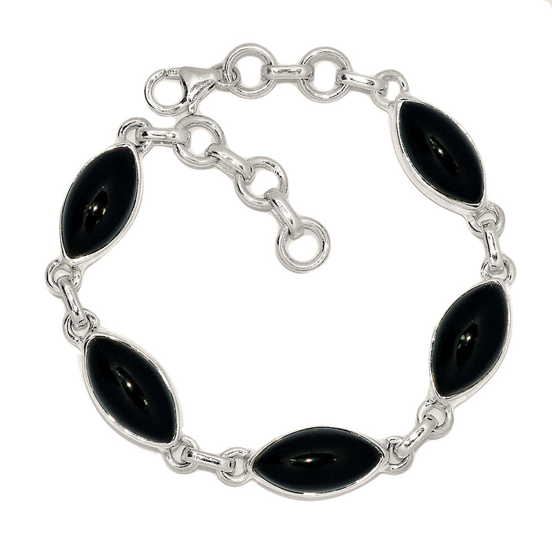 7.6" Black Onyx Bracelets - BOXB411