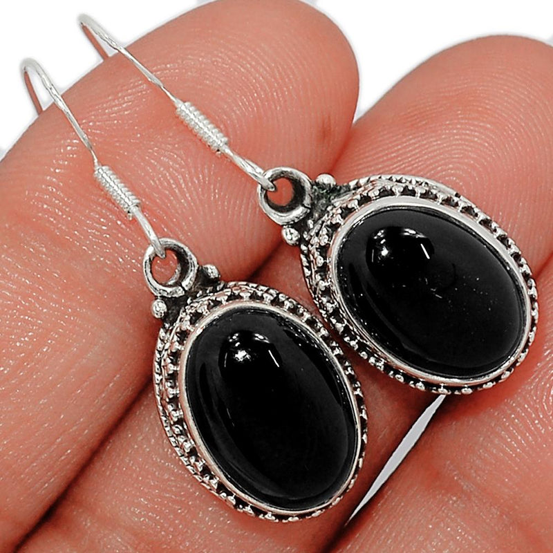 1.3" Fine Filigree - Black Onyx Earrings - BOXE1147