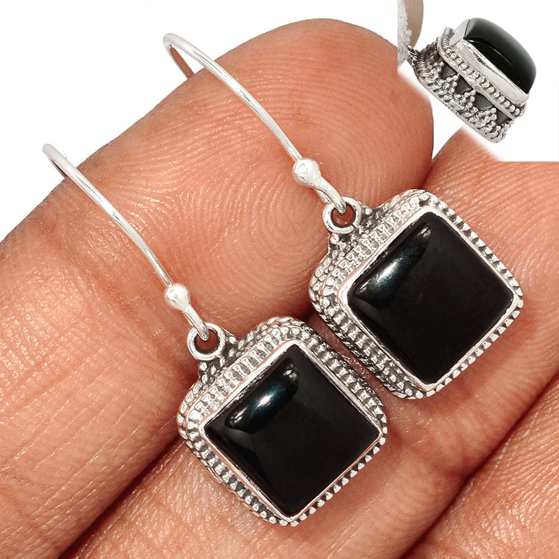 1.2" Fine Filigree - Black Onyx Earrings - BOXE1162