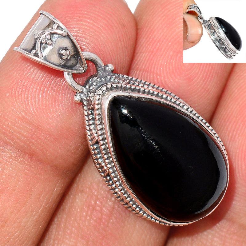 1.5" Fine Filigree - Black Onyx Pendants - BOXP2296